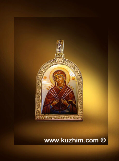 Украшение с эмалью, нательная икона Украшение с эмалью, нательная икона